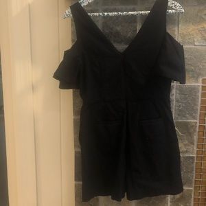 Anthropologie cold shoulder glam romper